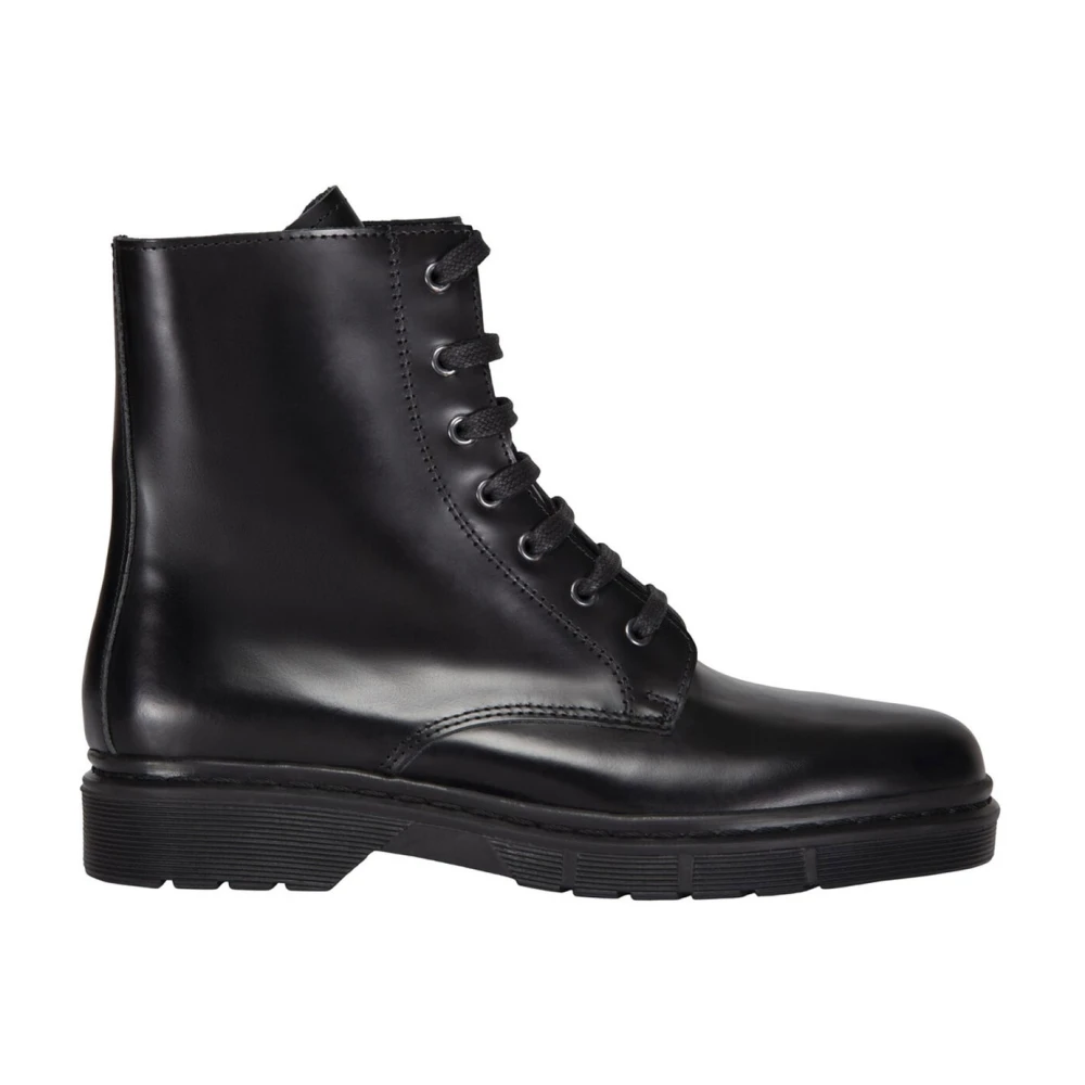 Sofie Schnoor Chunky Heel Läder Utility Boots Svart Black, Dam