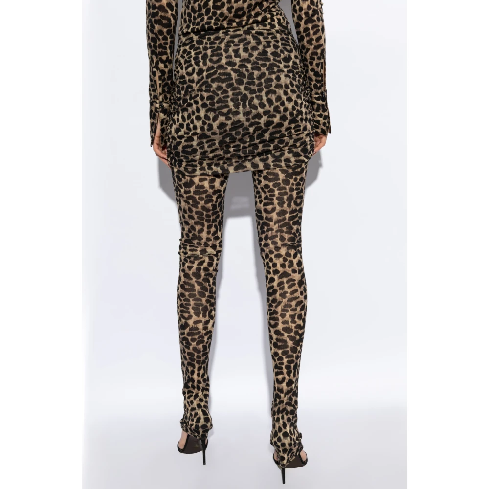 Blumarine Broek met dierenmotief Brown Dames