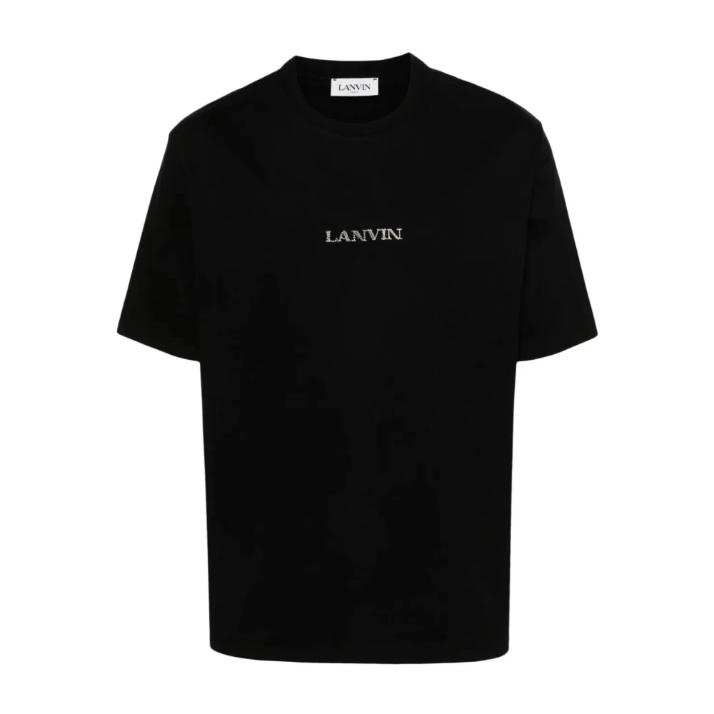 Lanvin Geborduurd T-Shirt Regular Black Dames