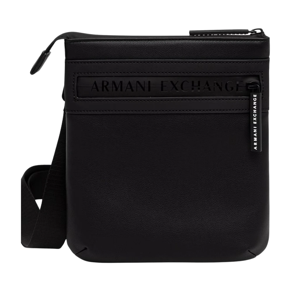 Armani Exchange Uomo Black / Black Borsa A Tracolla In Similpelle Con Logo - Immagine 3
