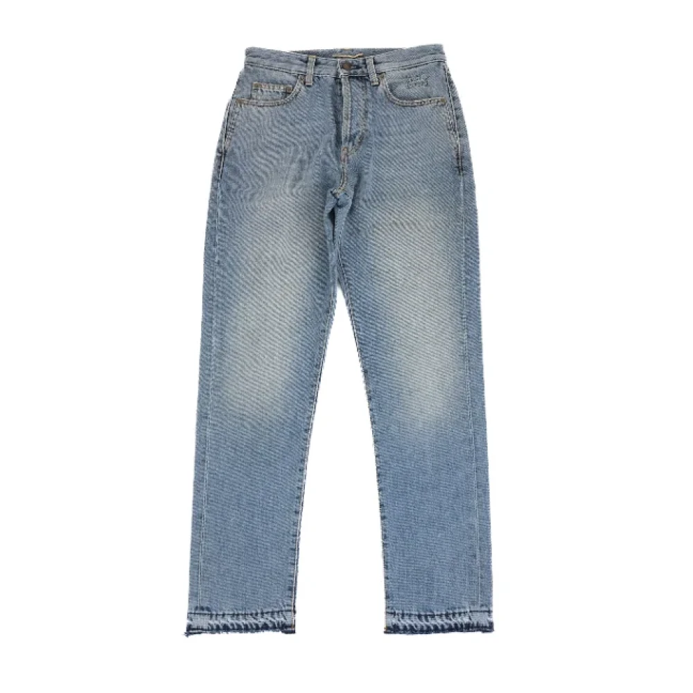 Yves Saint Laurent Vintage Pre-owned Cotton jeans Blue Dames