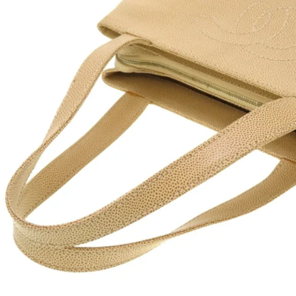 Chanel Vintage Pre-owned Fabric chanel-bags Beige Dames