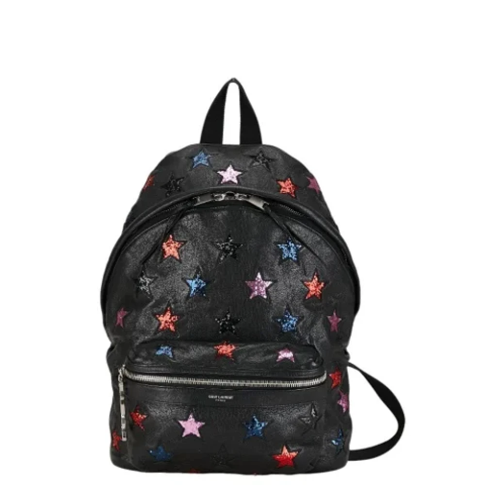 Saint Laurent Vintage Pre-owned Leather backpacks Black Dames