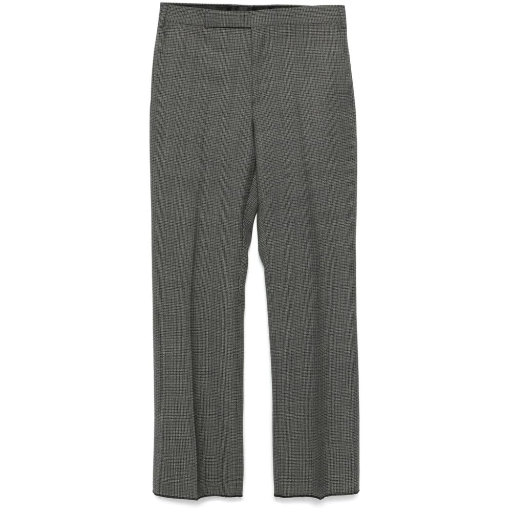 Lardini Houndstooth Patroon Tapered Leg Broek Gray Heren