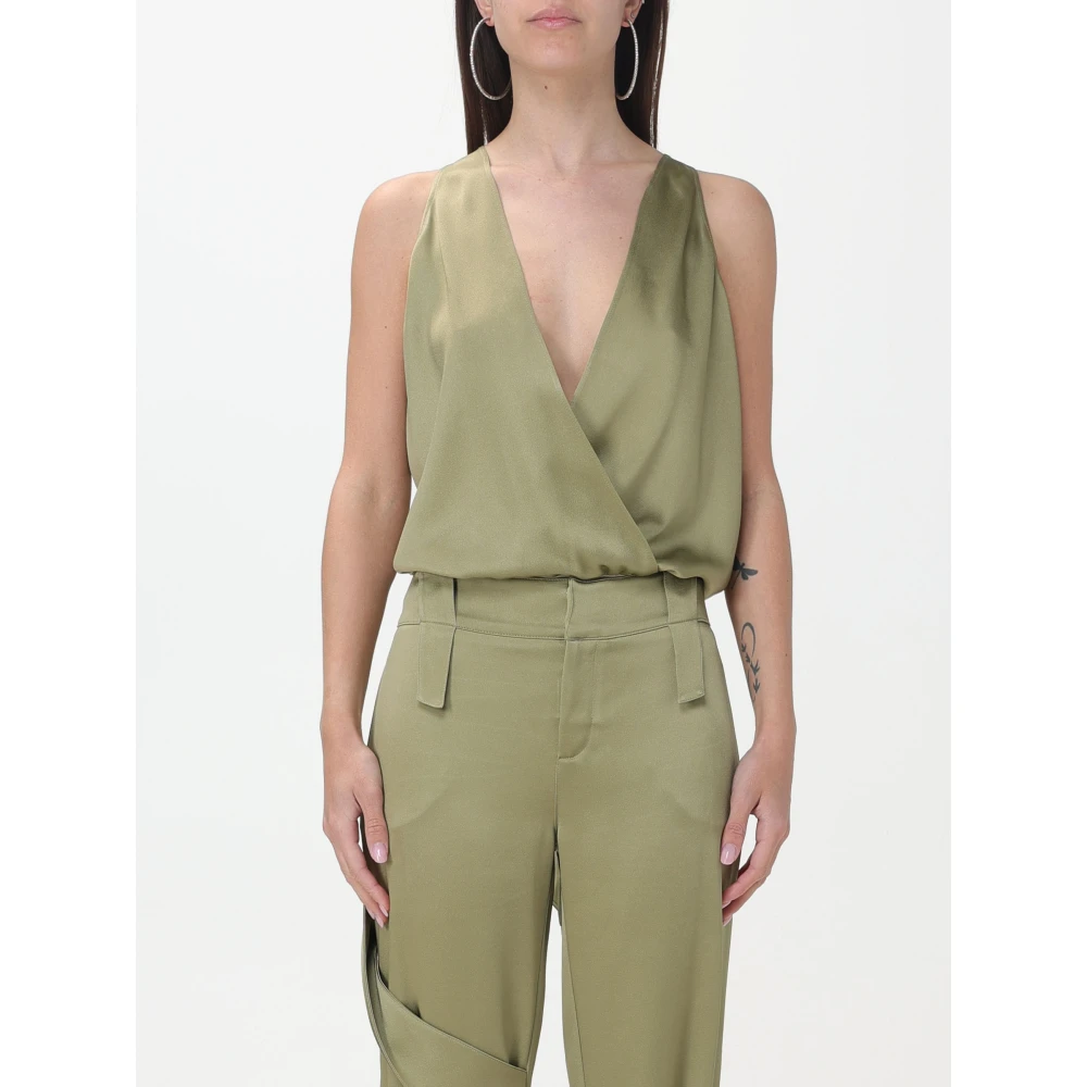 Blumarine Satijnen Strik Body Green Dames