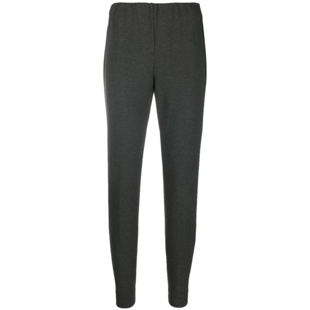 Le Tricot Perugia Grijze Stretch Leggings met Rechte Snit Gray Dames