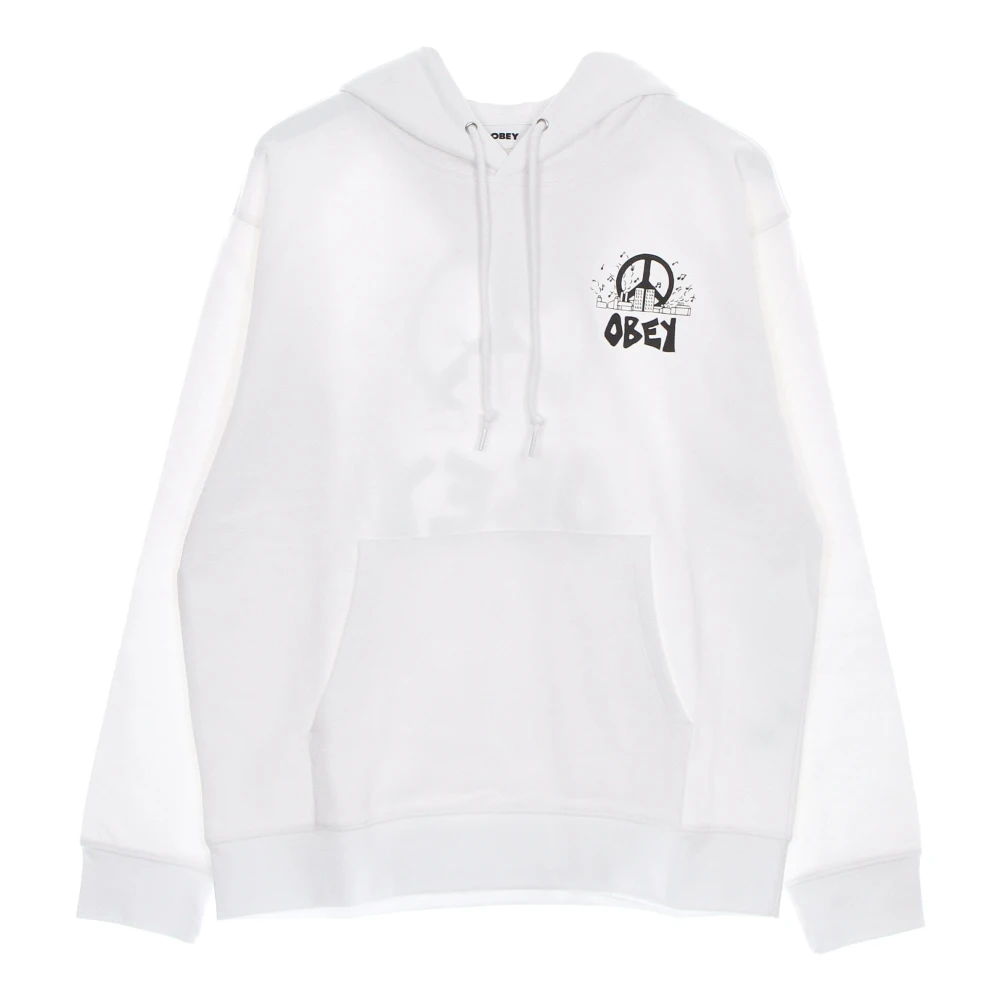 Obey Premium Lichtgewicht Hoodie Wit White Heren