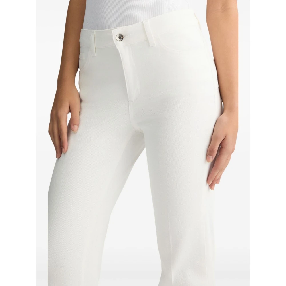 Liu Jo Witte Jeans met Studded Logo Detail White Dames