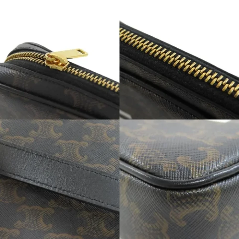 Celine Vintage Pre-owned Plastic shoulder-bags Brown Dames