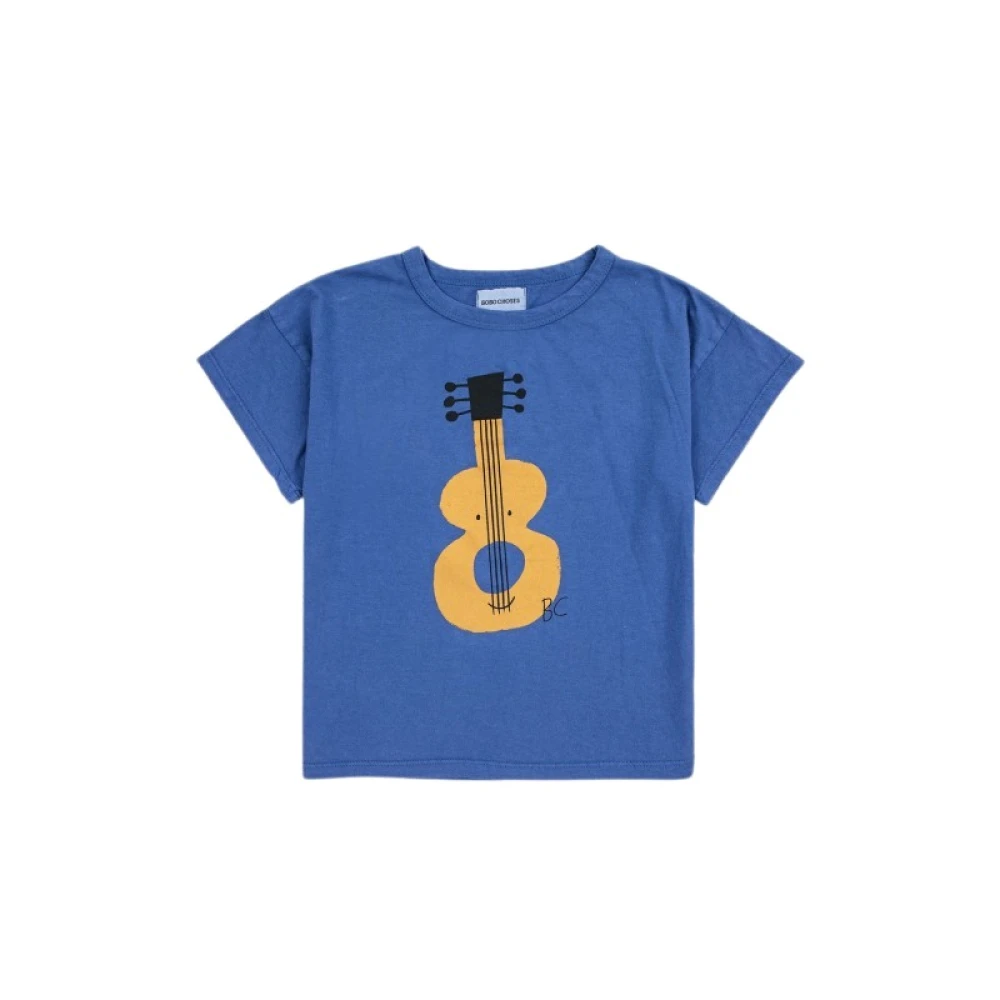 Blå Akustisk Guitar T-shirt