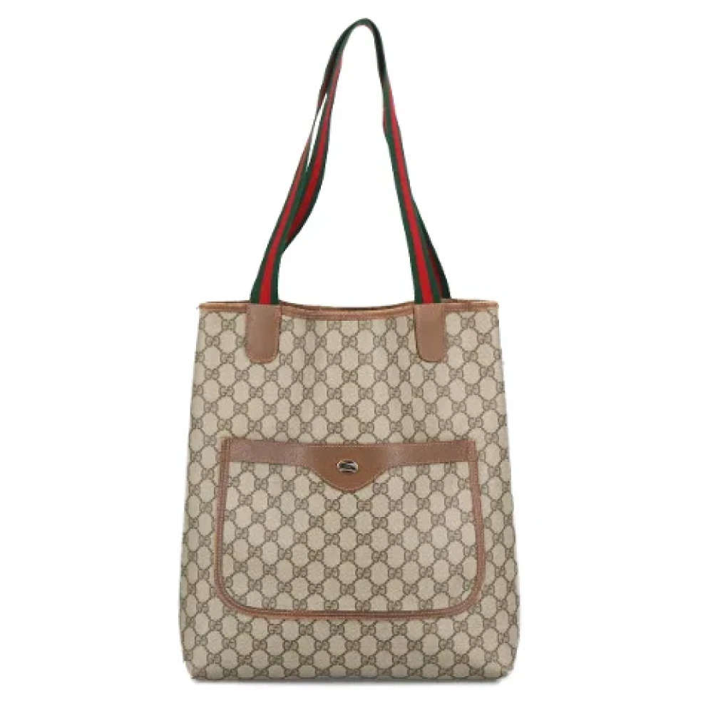 Gucci Vintage Pre-owned Canvas handbags Beige Dames