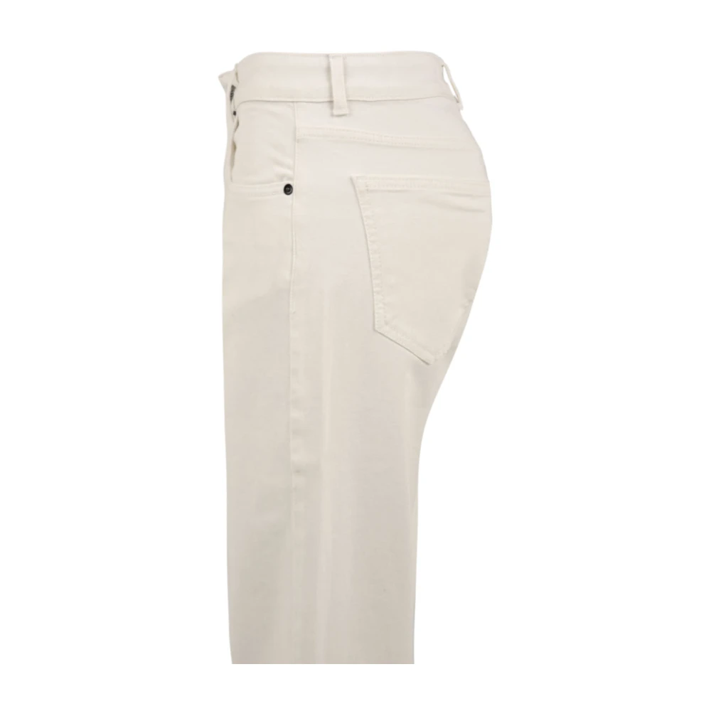 Douuod Woman Witte Broek met Rechte Pijpen White Dames