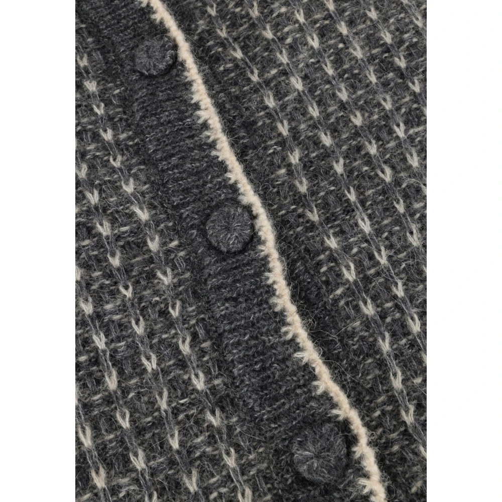 Selected Femme Donkergrijze Gebreide Cardigan Gray Dames