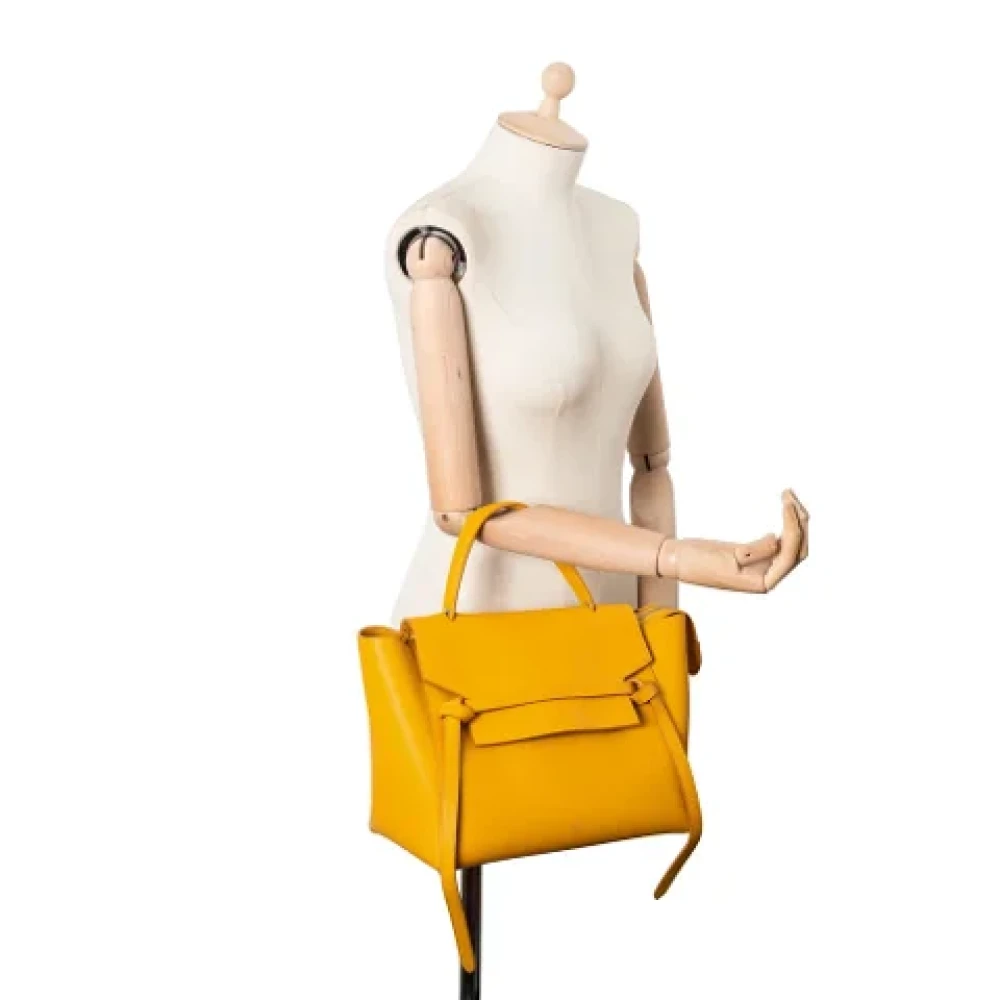 Celine Vintage Pre-owned Leather celine-bags Yellow Dames