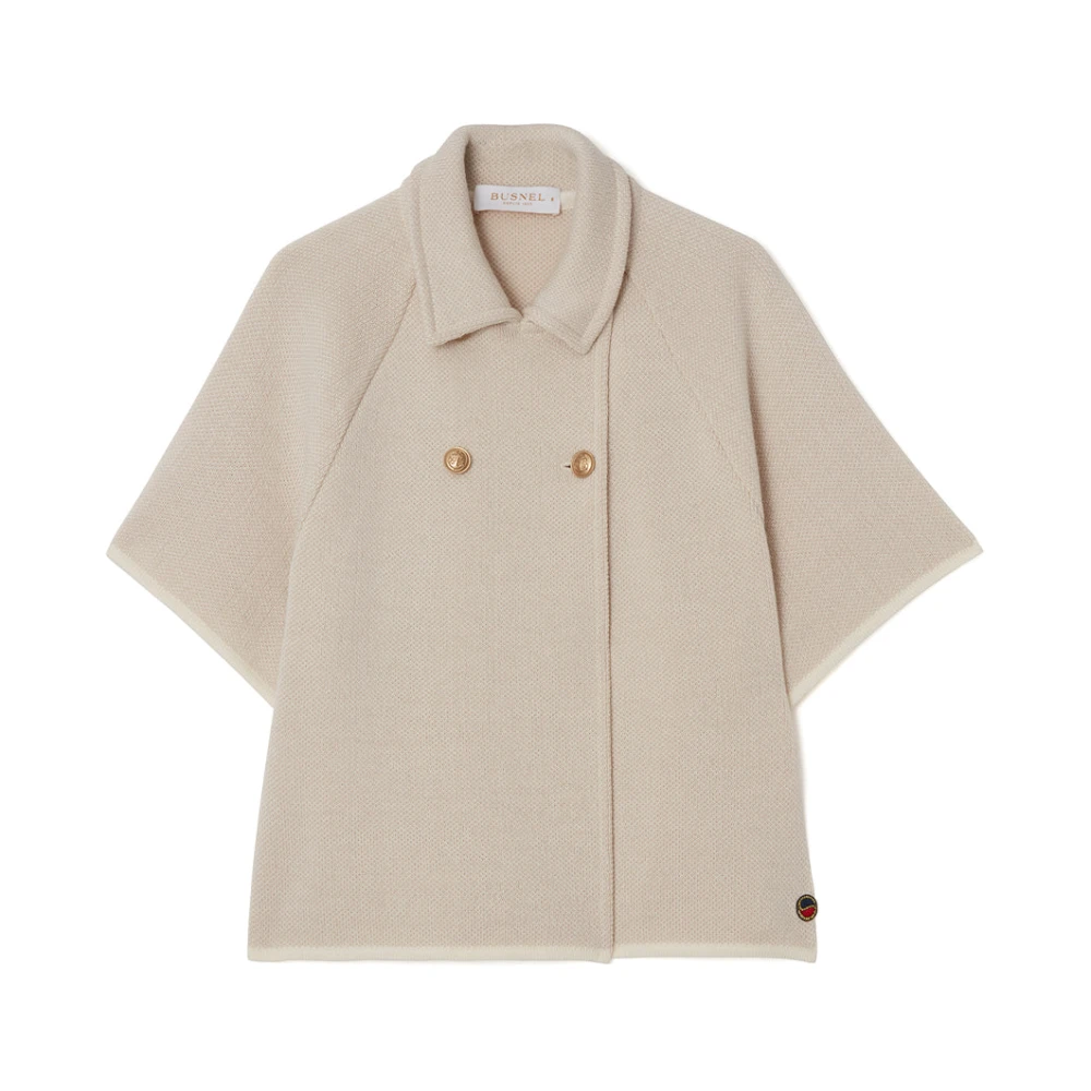 Busnel Elegante Gertrude Jacquard Cape Beige Dames