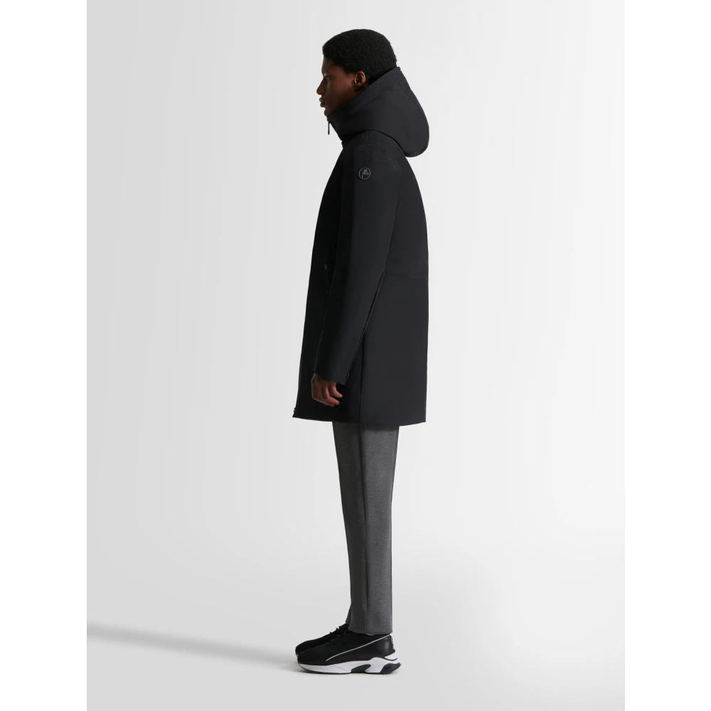 Fusalp Waterdichte Parka met Bontgevoerde Capuchon Black Heren