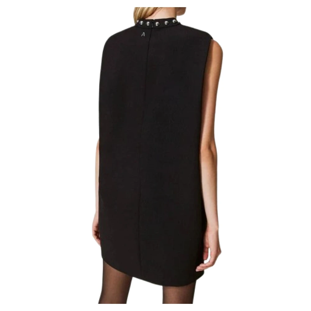 Twinset Zwarte Jurk Aw24 Stijlvolle Dameskleding Black Dames