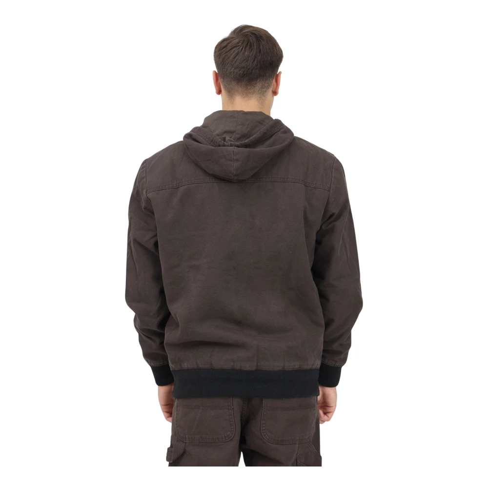 Dickies Canvas Hoodie Jas Bruin Heren Brown Heren