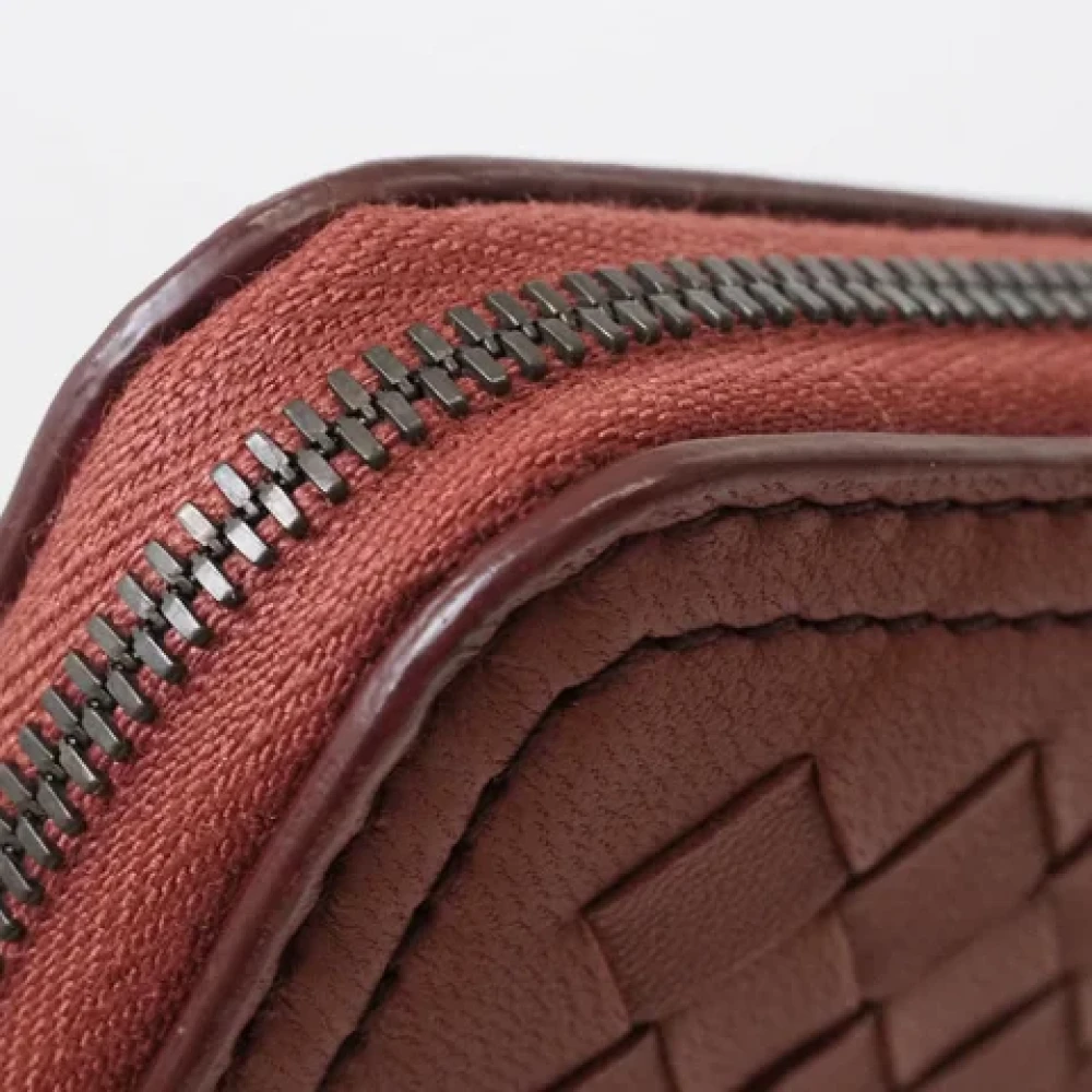 Bottega Veneta Vintage Pre-owned Fabric wallets Red Dames