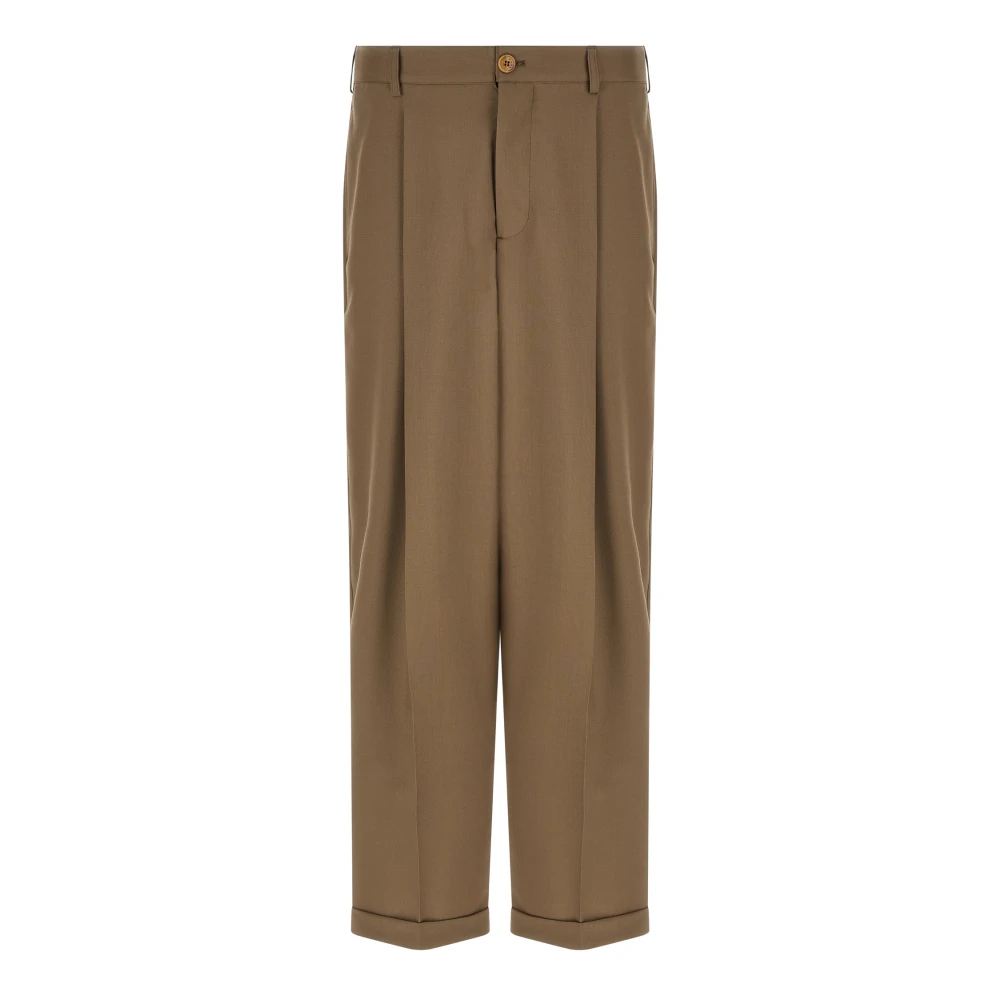 Marni Herr Beige Byxor M, Authentico Cool Ullbyxor