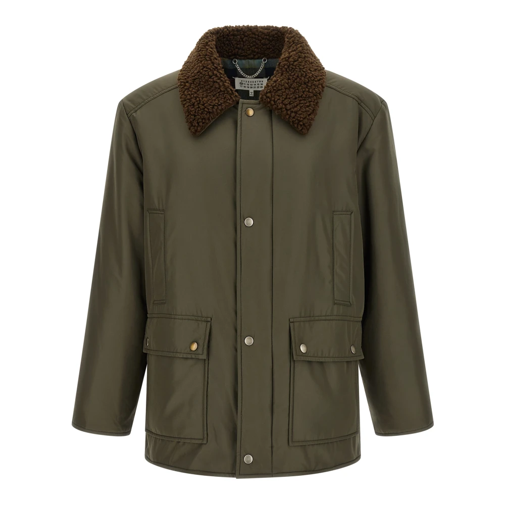 Maison Margiela Green Shearling Collar Parka - Male - Winter Jackets - M - Jackets