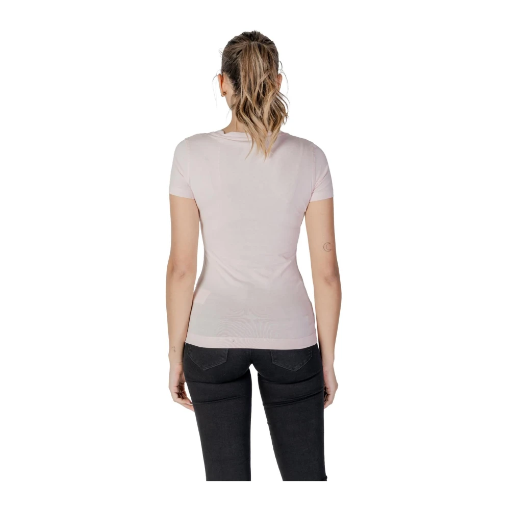 Guess Sprankelend Rhinestone Print T-shirt Pink Dames
