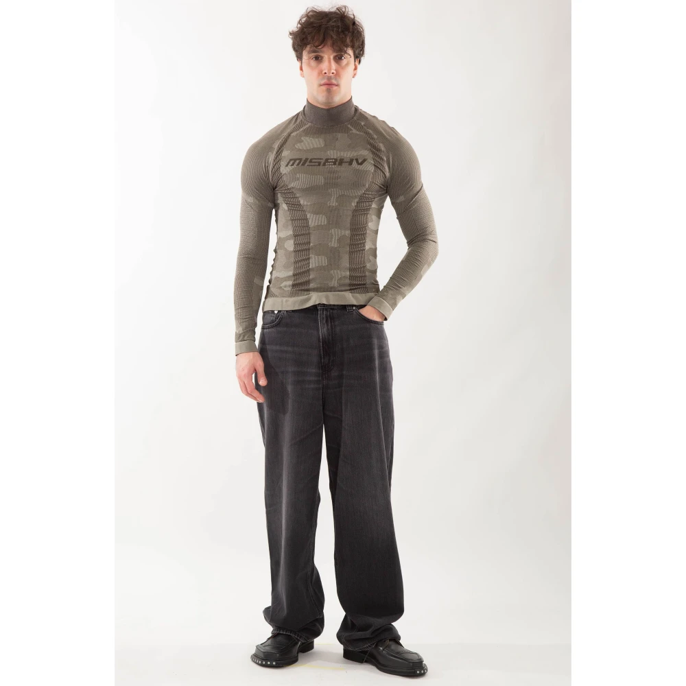 Misbhv Camo Lange Mouw Sport Tee Beige Heren