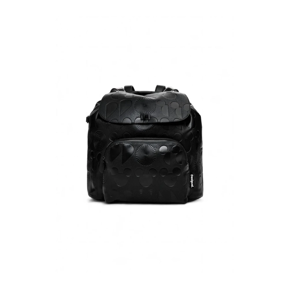 Desigual Moderne Zwarte Polyurethaan Rugzak Black Dames