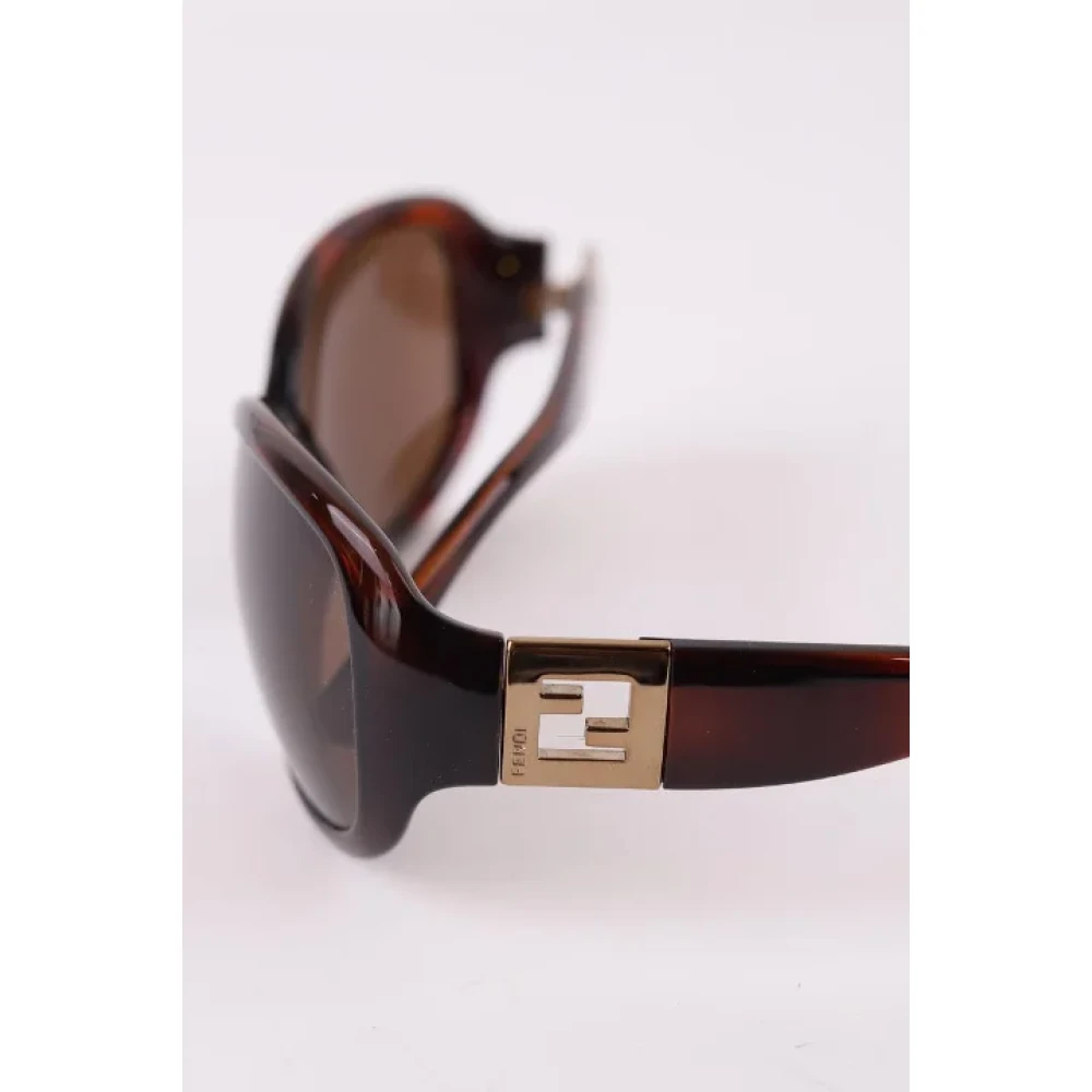 Fendi Vintage Pre-owned Plastic sunglasses Brown Dames