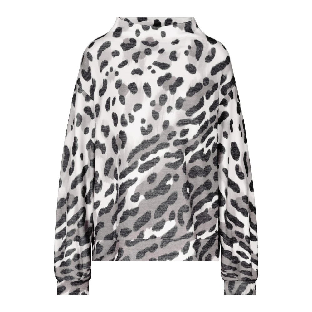 monari Zachte Luipaardprint Pullover Multicolor Dames