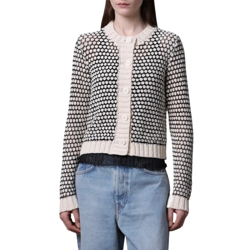 Roberto Collina Women's Multicolor Punto Nocciolina Cardigan - Cardigans - L - Knitwear