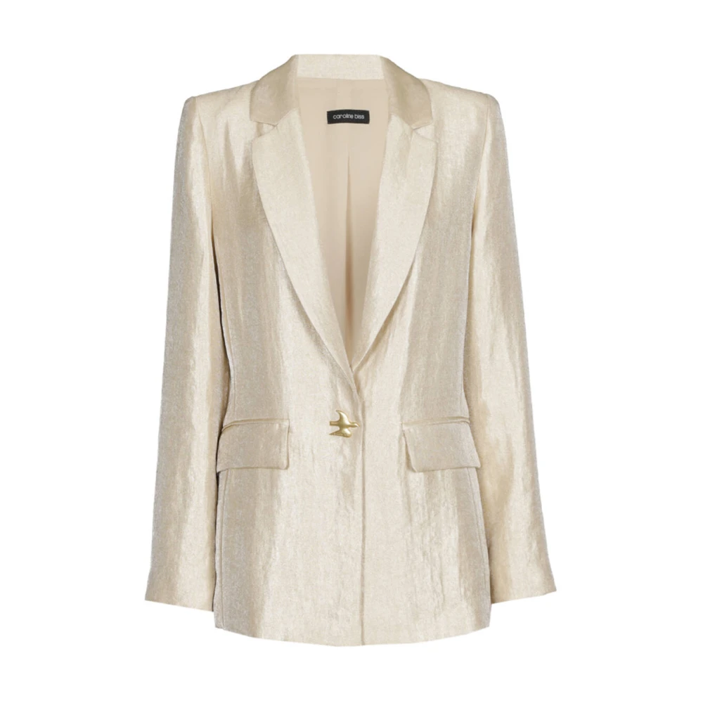 Caroline Biss Elegante Blazer voor Vrouwen Beige Dames