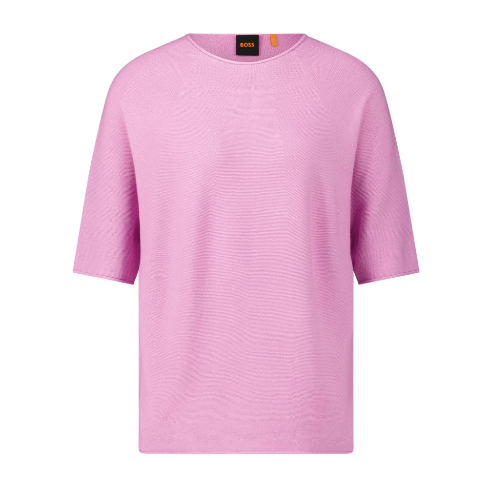 Hugo Boss Zachte Gebreide Flamber Pullover Purple Dames