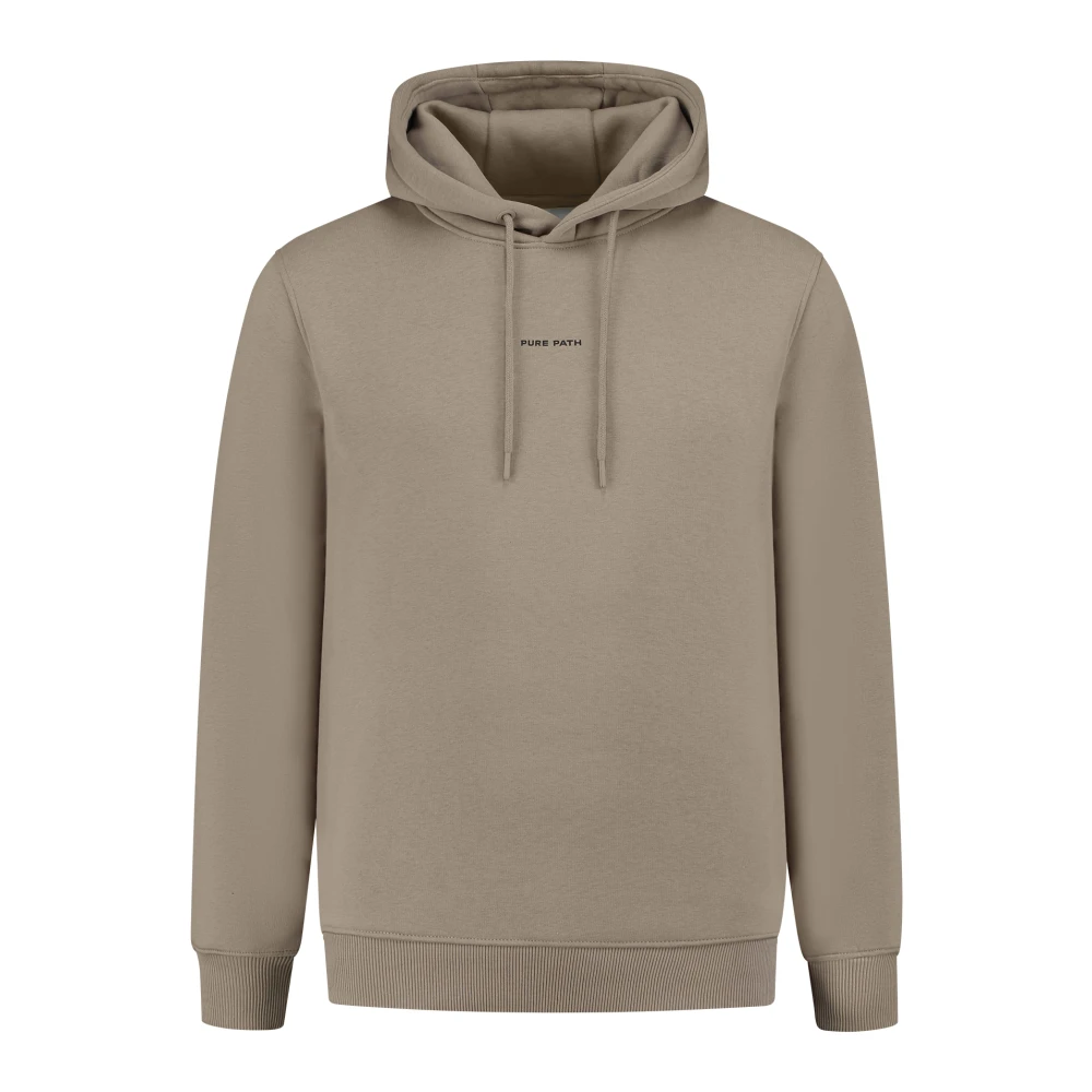 Pure Path Essential Logo Hoodie Beige Heren