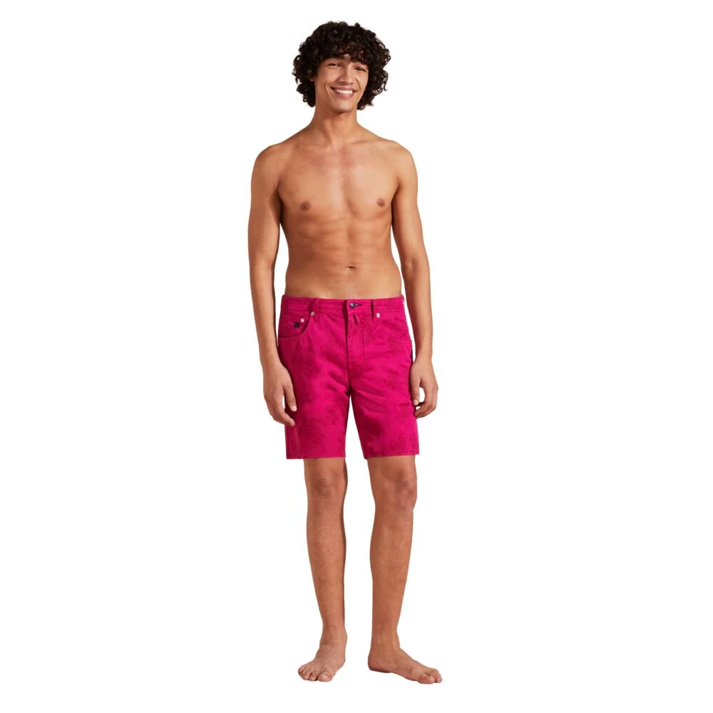 Vilebrequin Schildpadprint Heren Bermuda Shorts Red Heren