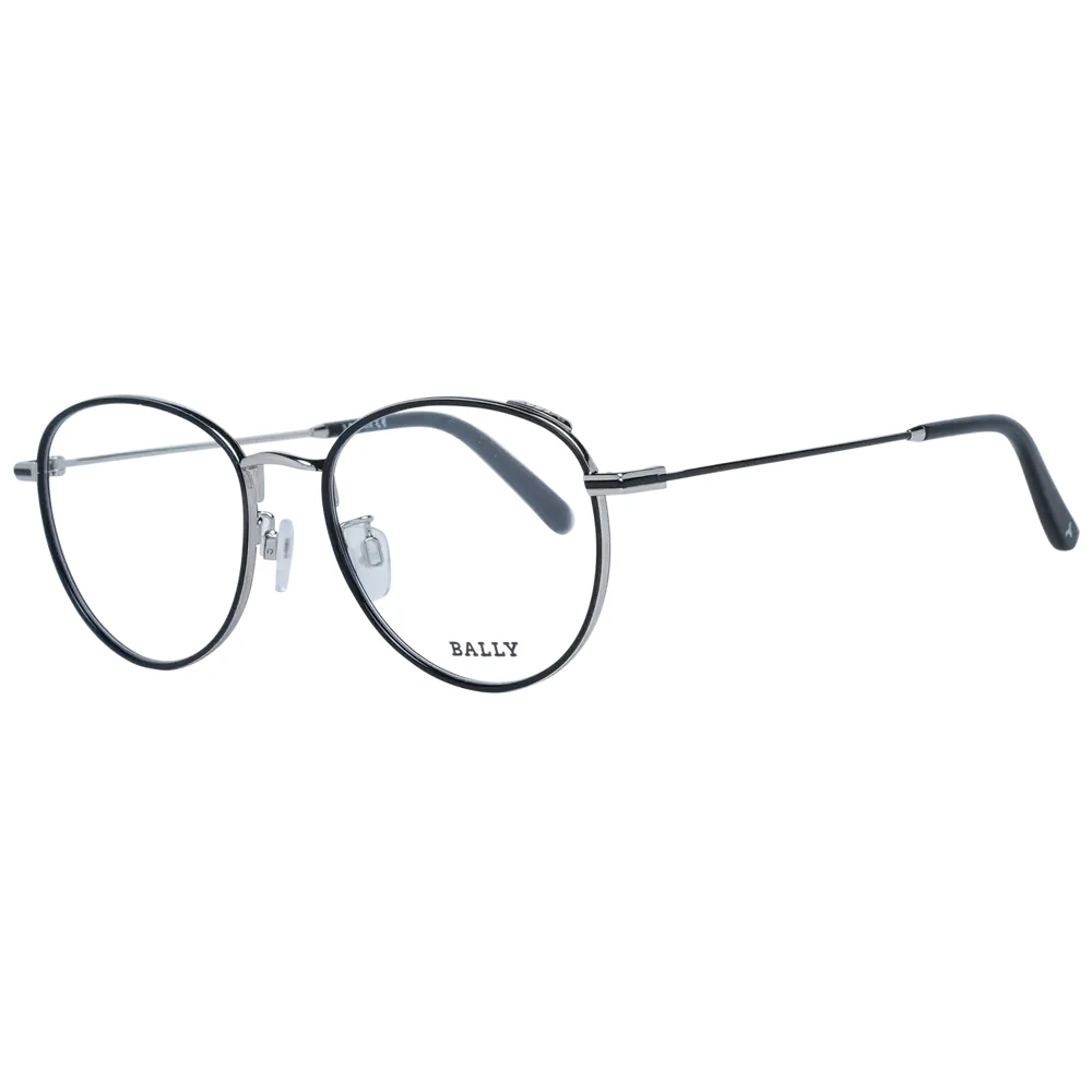 Bally Unisex Black Round Optical Frames - Glasses - One Size - Accessories