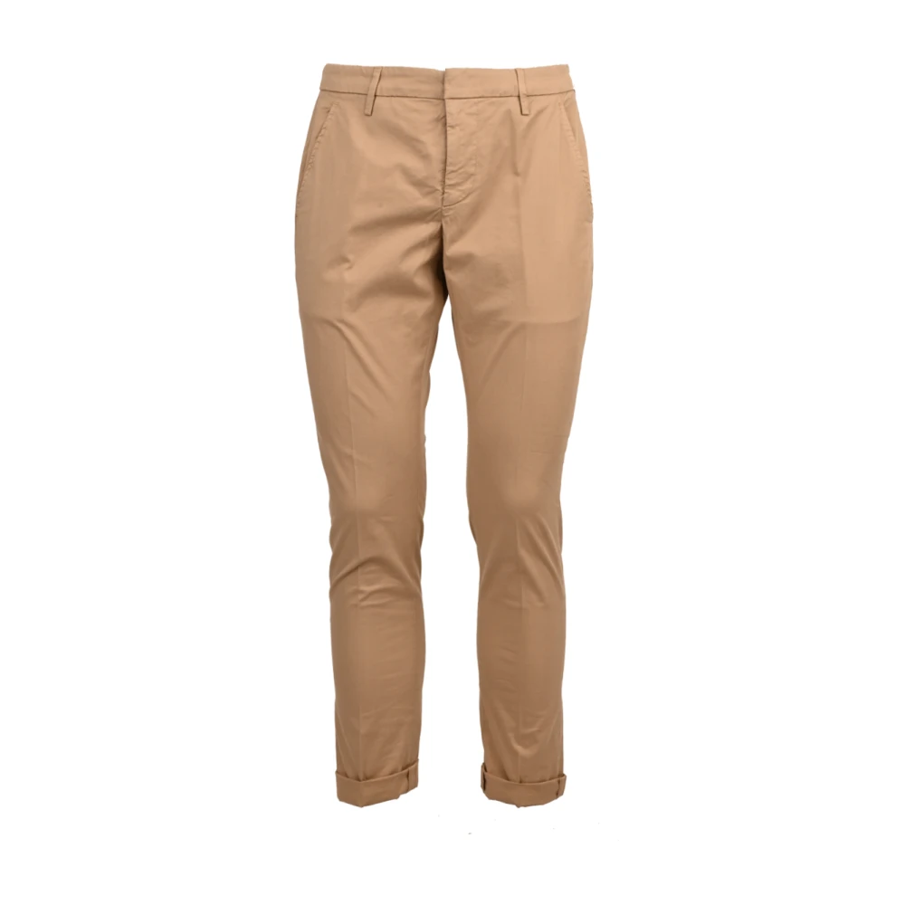 Dondup Katoenen Broek Gaubert Stijl Beige Heren