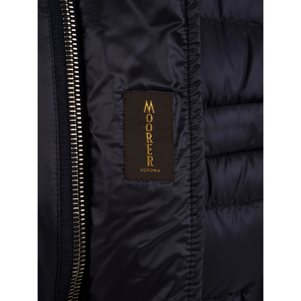 Moorer Blauwe Zavyer-Lg Dark Navy Jas Blue Heren