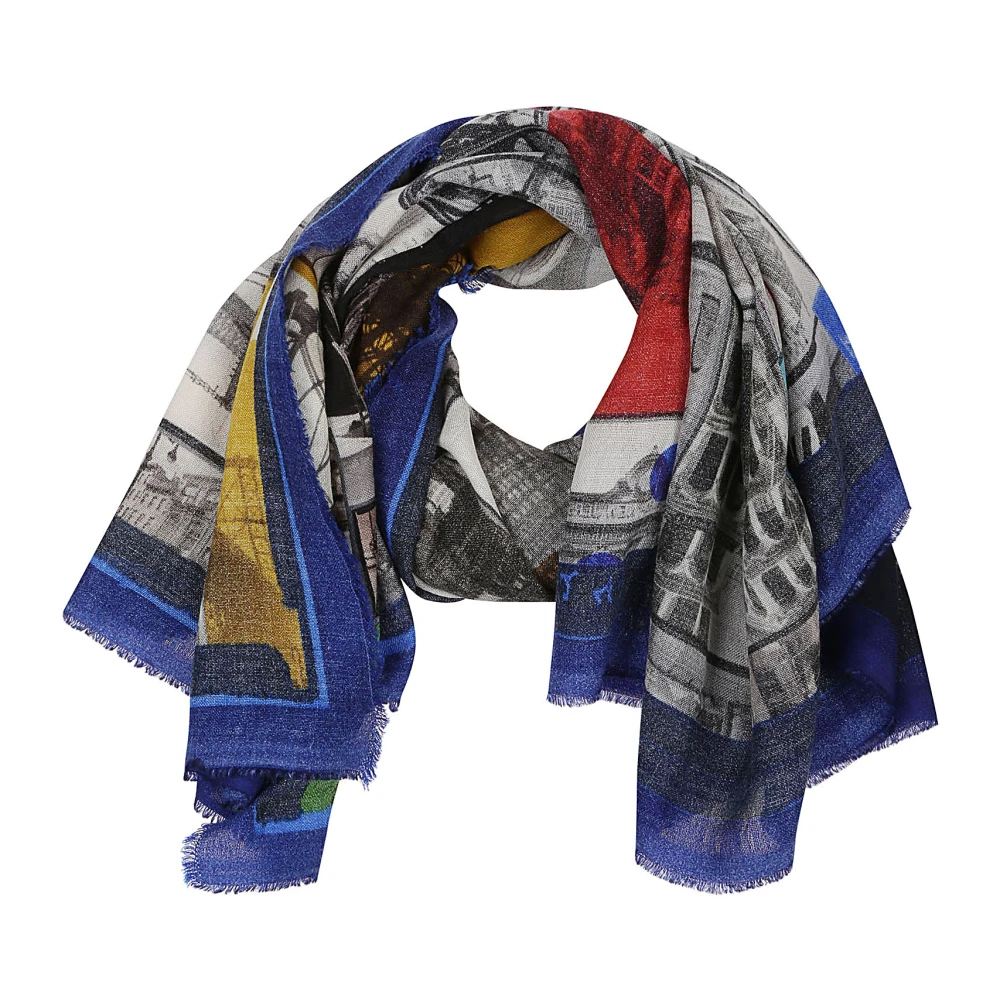 Faliero Sarti Italiaanse Wollen Sjaals Multicolor Dames
