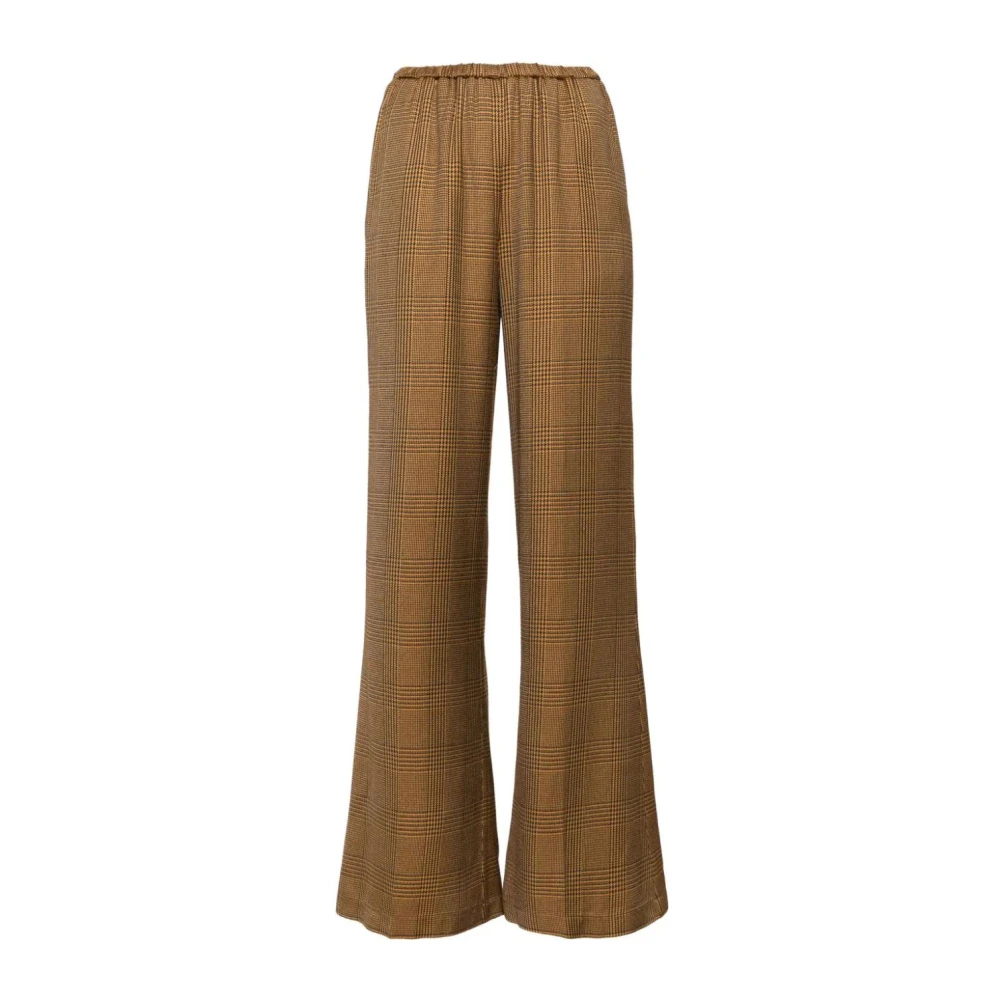 Forte Flared Prince of Wales Broek Beige Dames