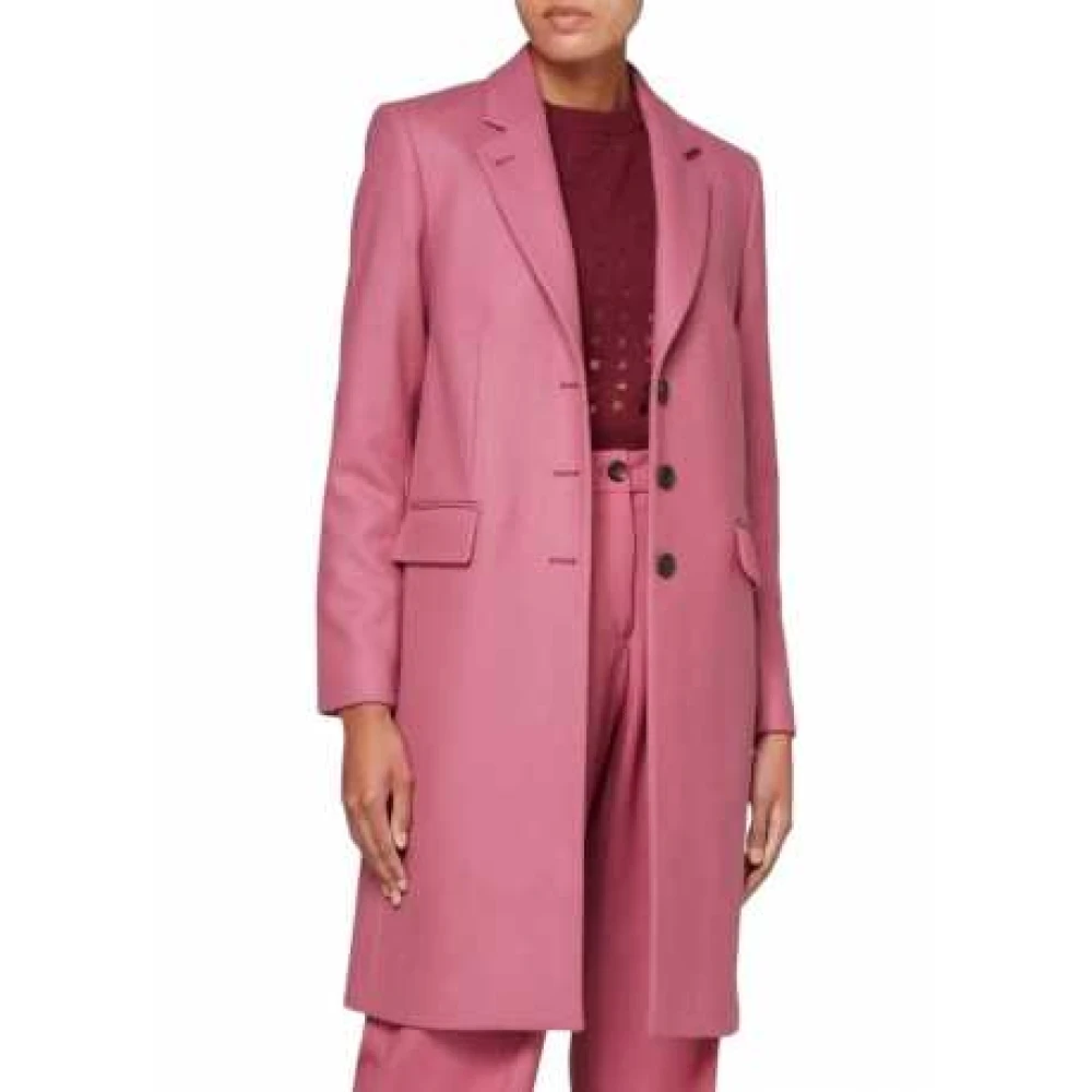 Paul Smith Roze wollen blend jas Pink Dames