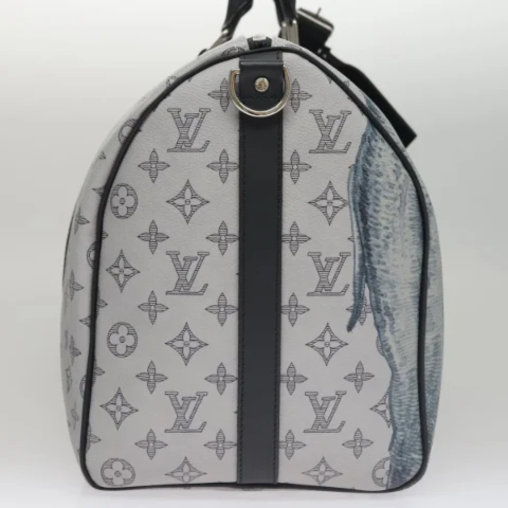 Louis Vuitton Vintage Pre-owned Canvas travel-bags Gray Dames
