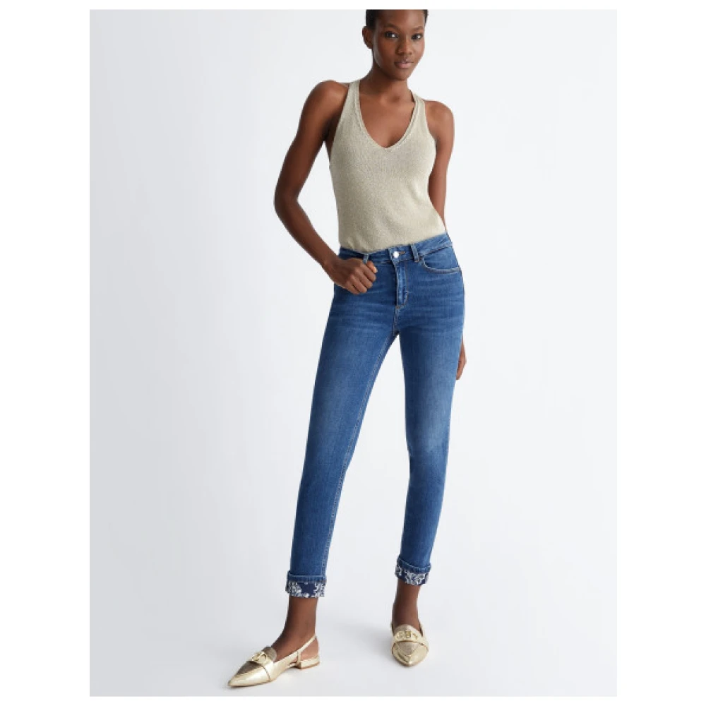 Liu Jo Hoge Taille Skinny Jeans Blue Dames