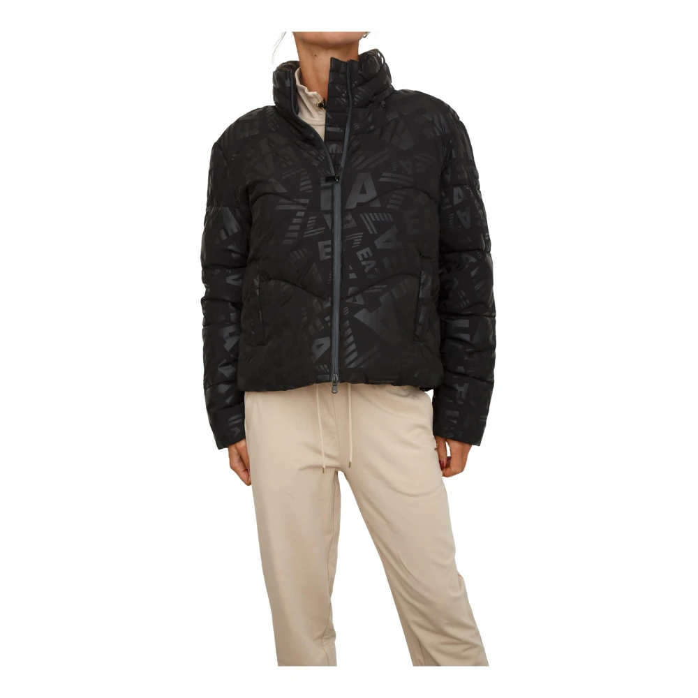 Emporio Armani Ea7 Kvinno Svart Jackor Dam, L, Polyester, Bomberjacka