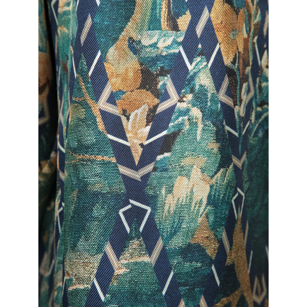 Pierre-Louis Mascia Bloemenzijden broek voor speciale gelegenheden Blue Dames