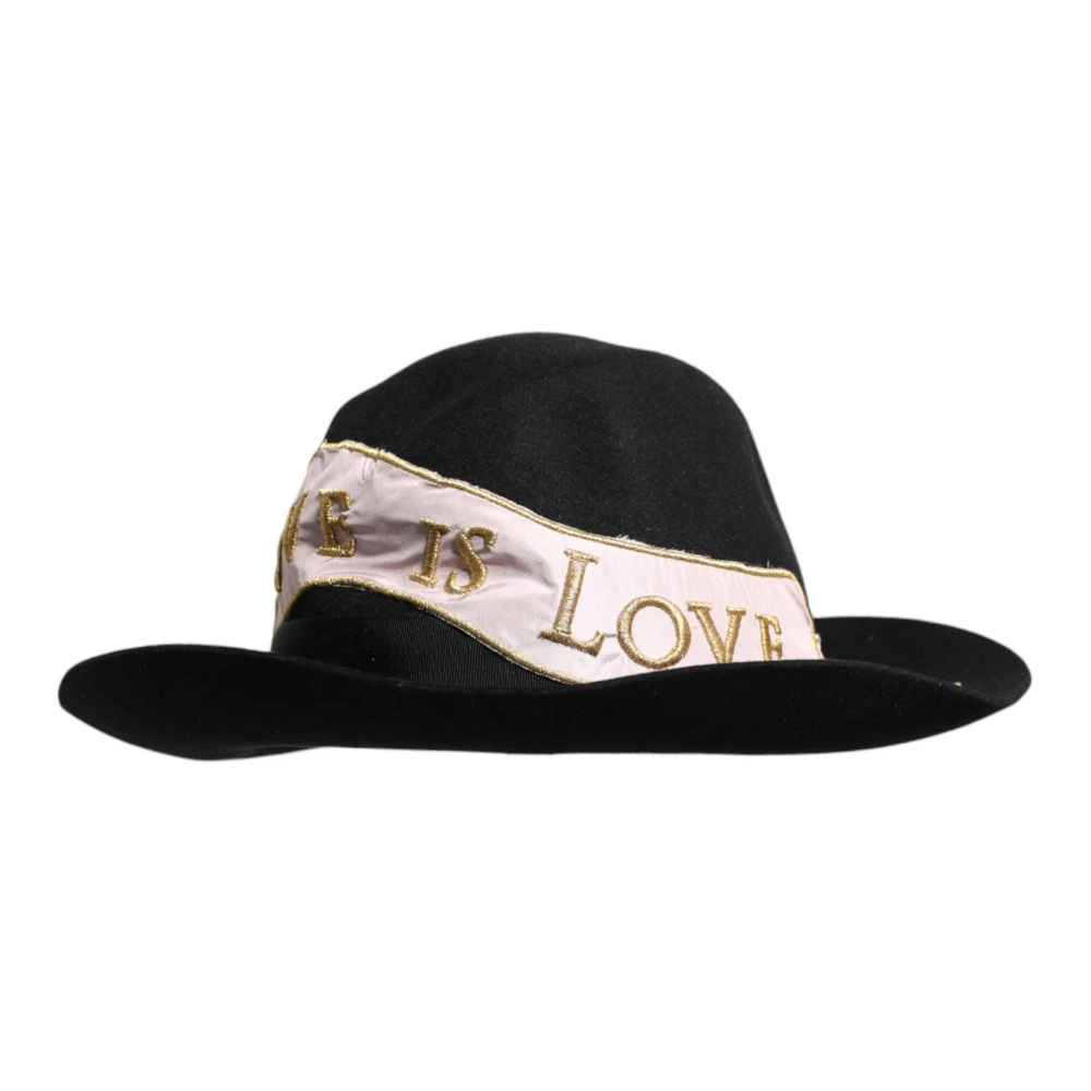 Dolce & Gabbana , Accessories, Female, Black, One Size, Wide Brim Hat