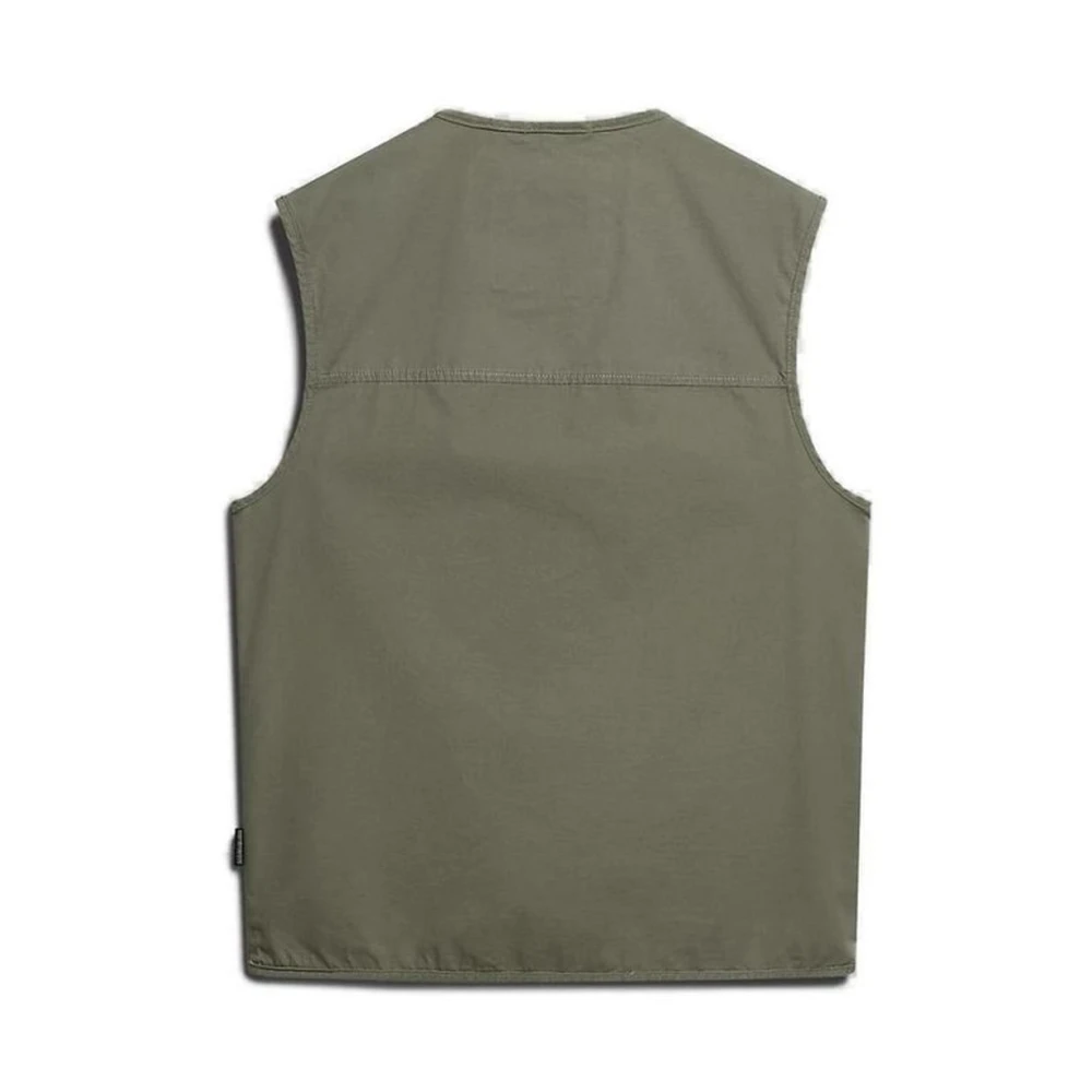 Napapijri Katoenen Vest Jas Lente Zomer Collectie Green Heren
