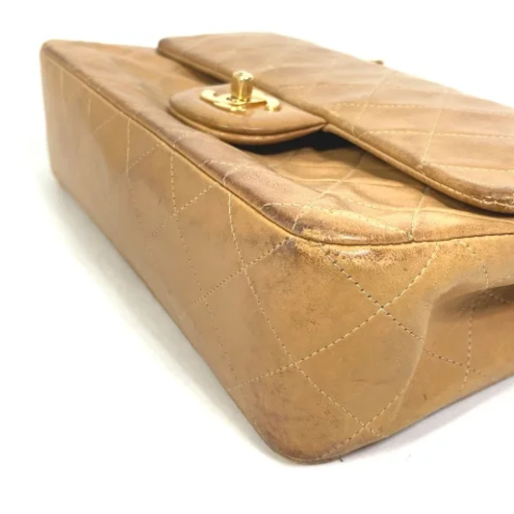 Chanel Vintage Pre-owned Leather chanel-bags Beige Dames