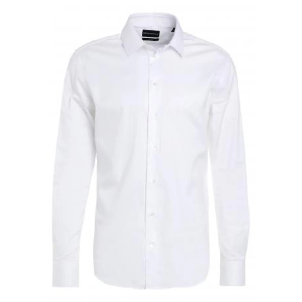 Emporio Armani Slim Stretch Overhemd White Heren