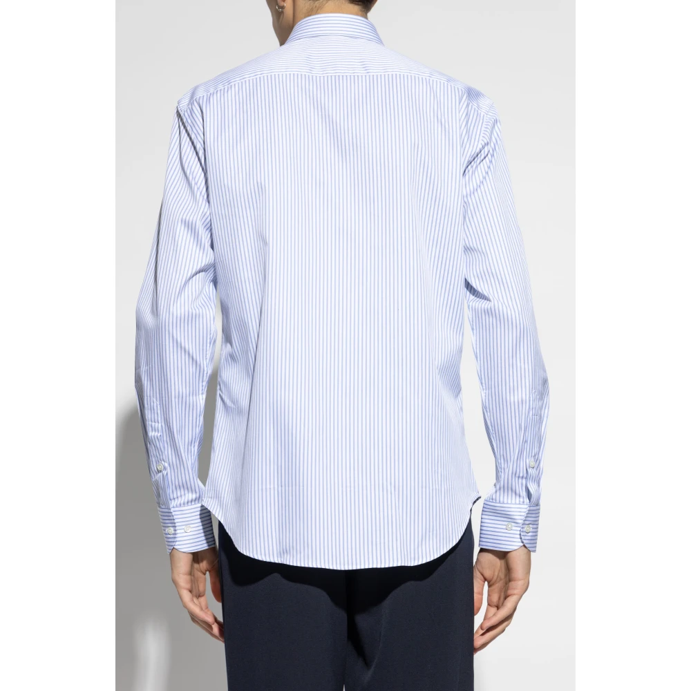 Emporio Armani Overhemd met gestreept patroon Blue Heren